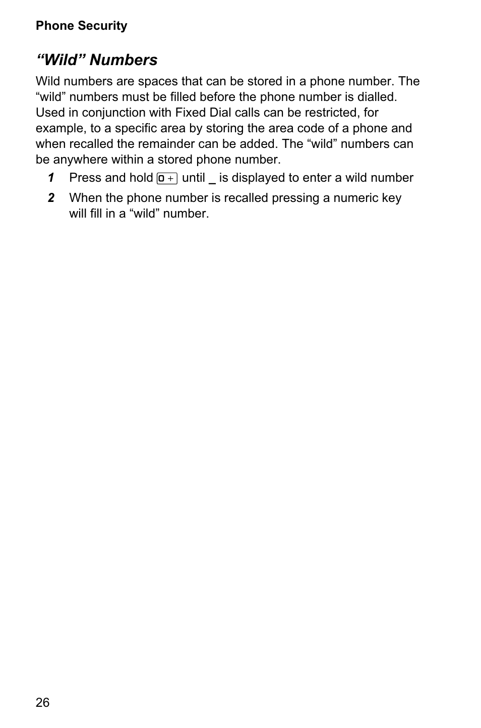 Wild” numbers | Panasonic EB-GD95 User Manual | Page 30 / 86