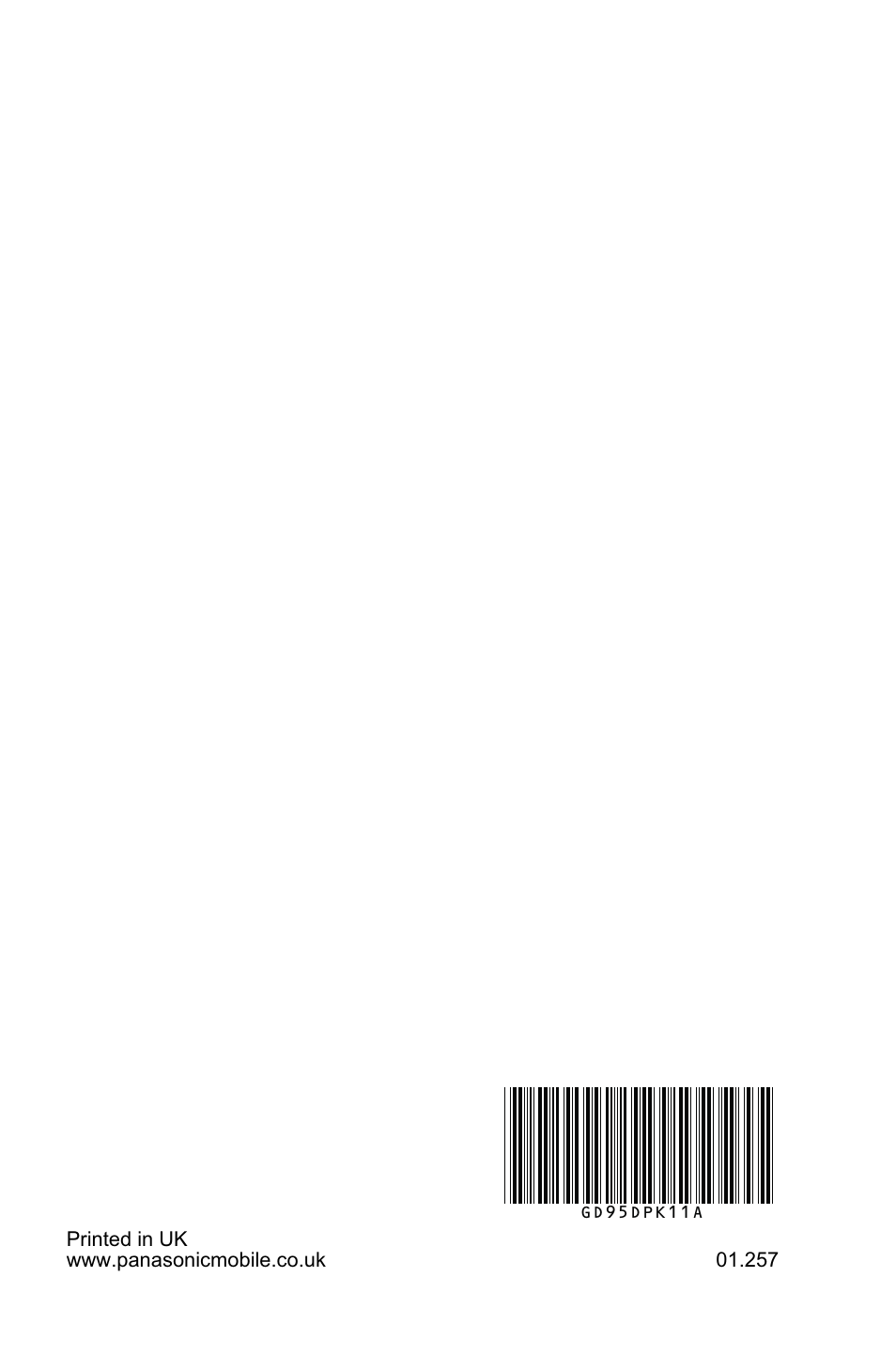 Panasonic EB-GD95 User Manual | Page 86 / 86