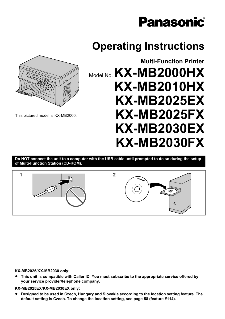 Panasonic KX-MB2030EX User Manual | 124 pages