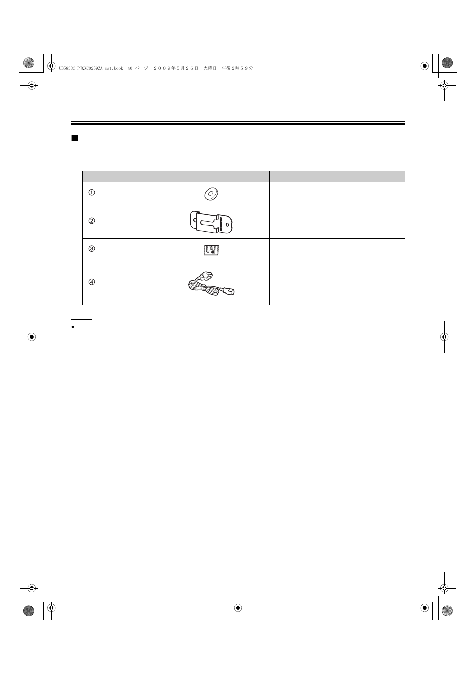 Assembling the unit, Accessories for assembling | Panasonic UB-5838C User Manual | Page 40 / 56