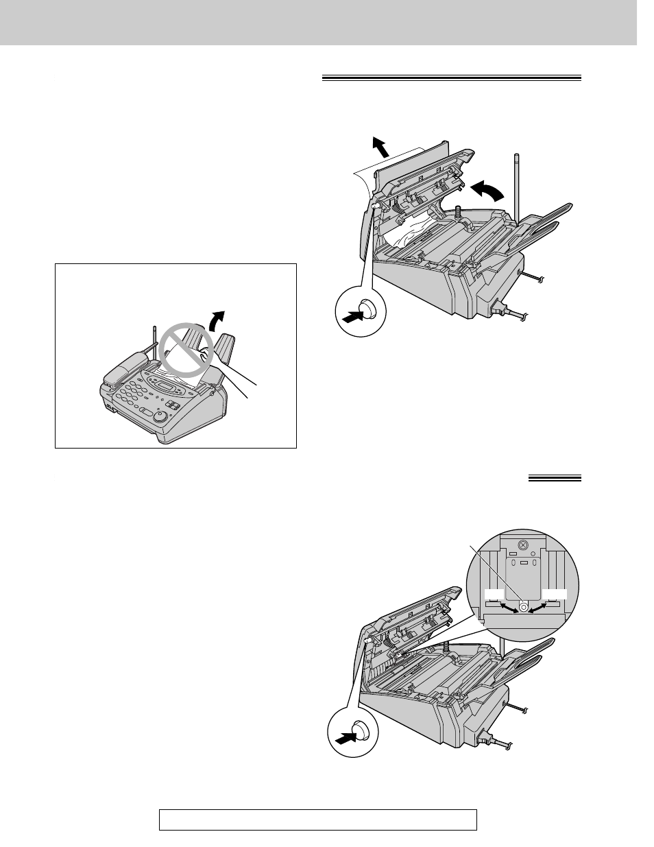 Jams, Sending document jams, Sending document does not feed, or multi-feeds | Panasonic KX-FPC141 User Manual | Page 128 / 156