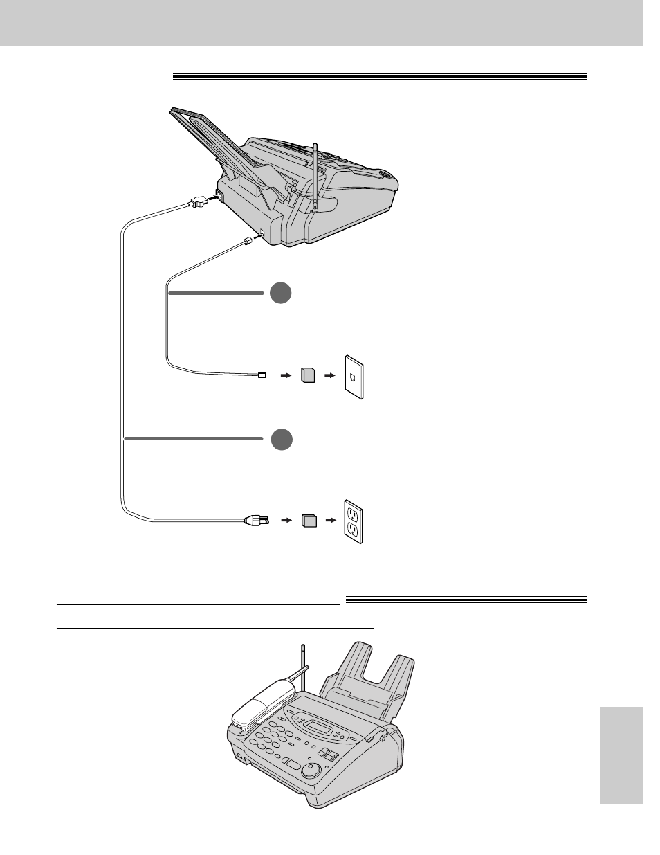 Comienzo rápido en español, Conexiones, Battery charge for the handset | Panasonic KX-FPC141 User Manual | Page 143 / 156
