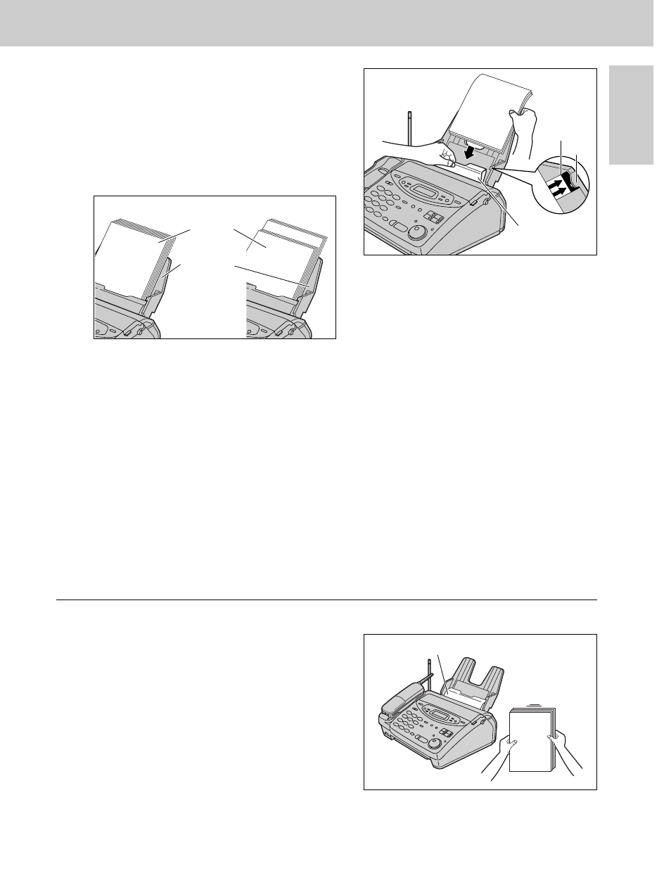 Setup (main unit), Adding paper to the paper tray | Panasonic KX-FPC141 User Manual | Page 25 / 156