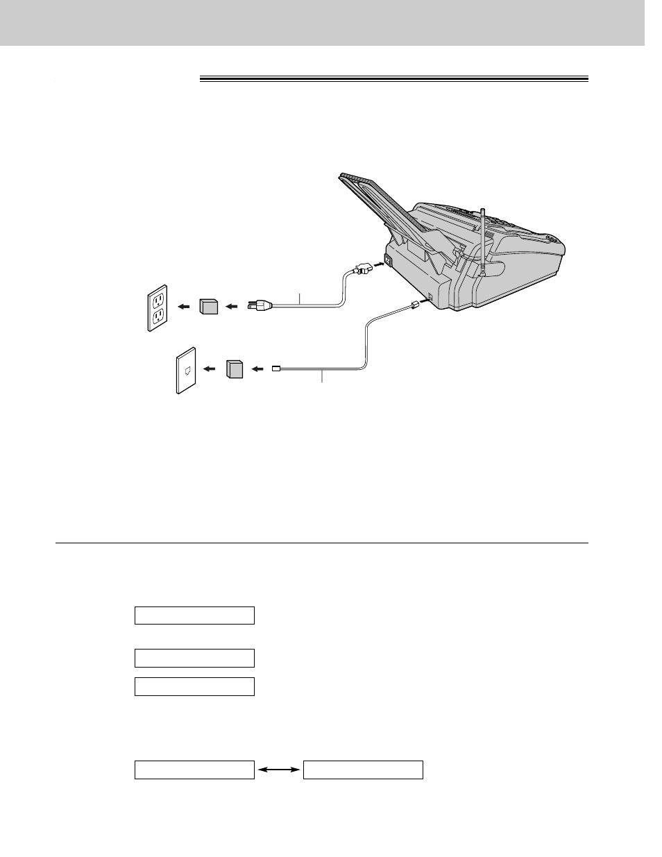 Setup (main unit) connections, Automatic dialing mode setting | Panasonic KX-FPC141 User Manual | Page 26 / 156