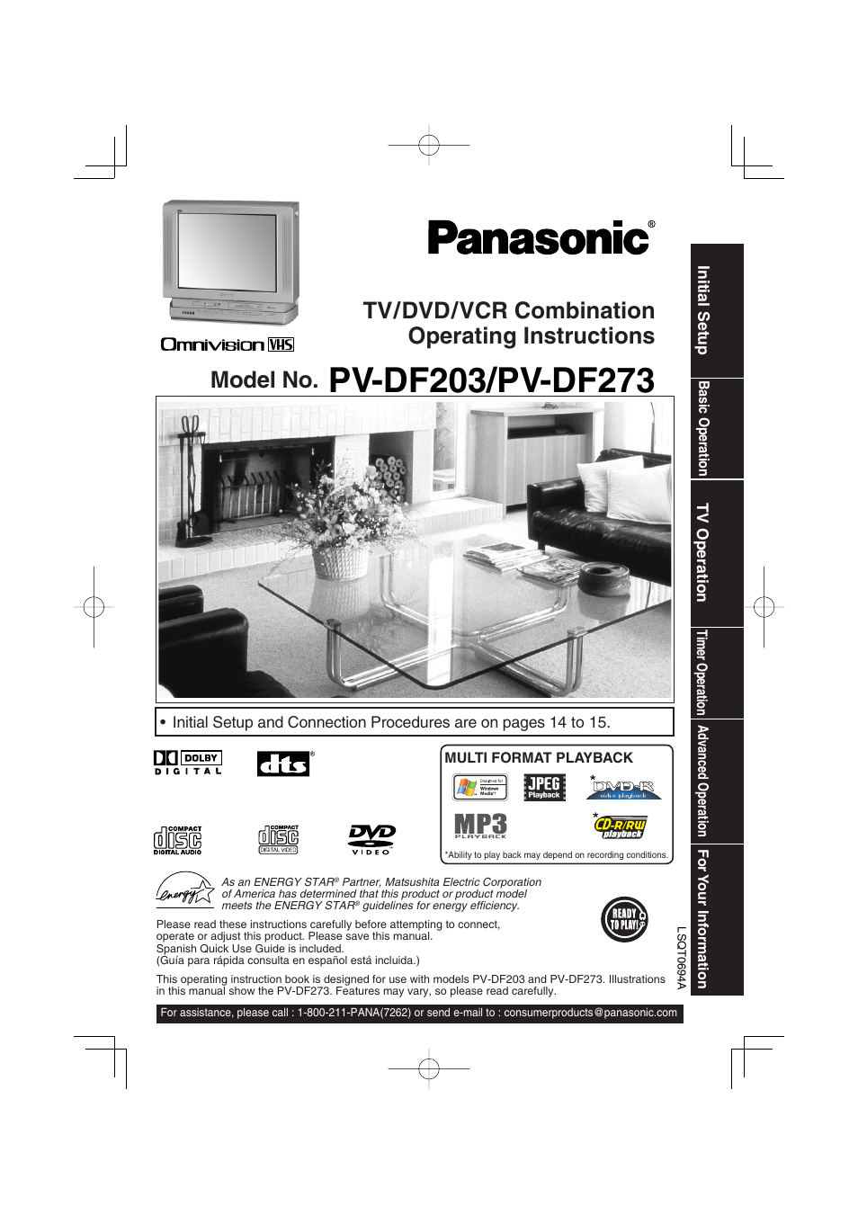 Panasonic PV-DF273 User Manual | 76 pages