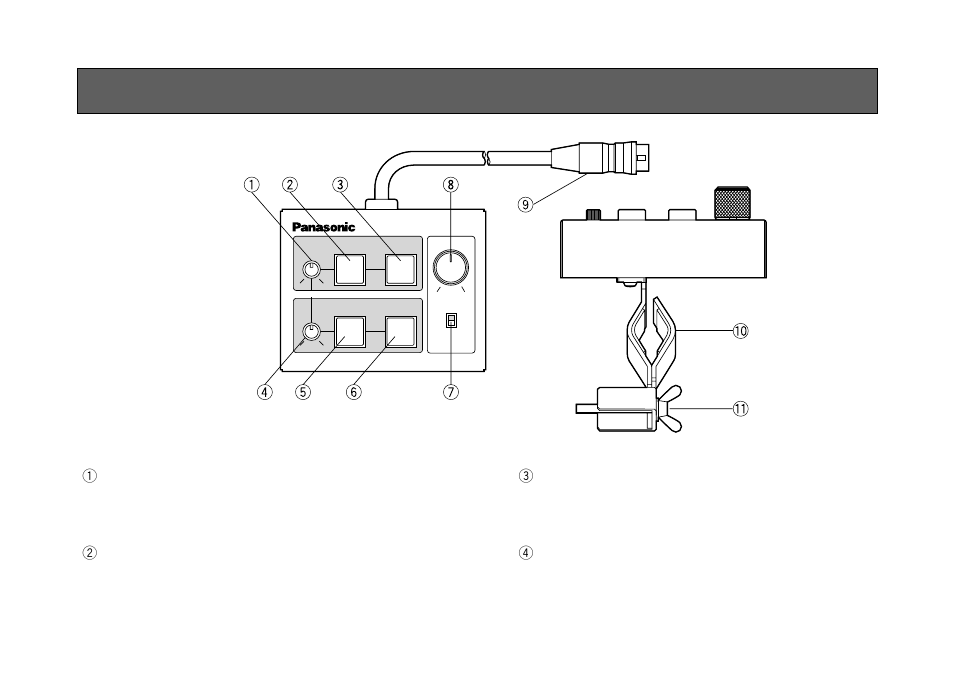 Major operating controls and their functions | Panasonic AW-LK30 User Manual | Page 6 / 11