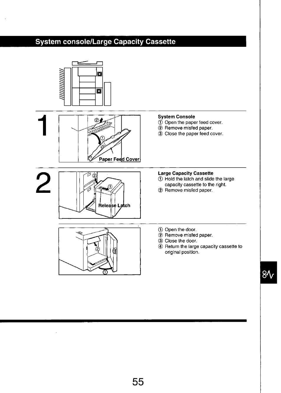 System console/large capacity cassette | Panasonic FP7750 User Manual | Page 55 / 64