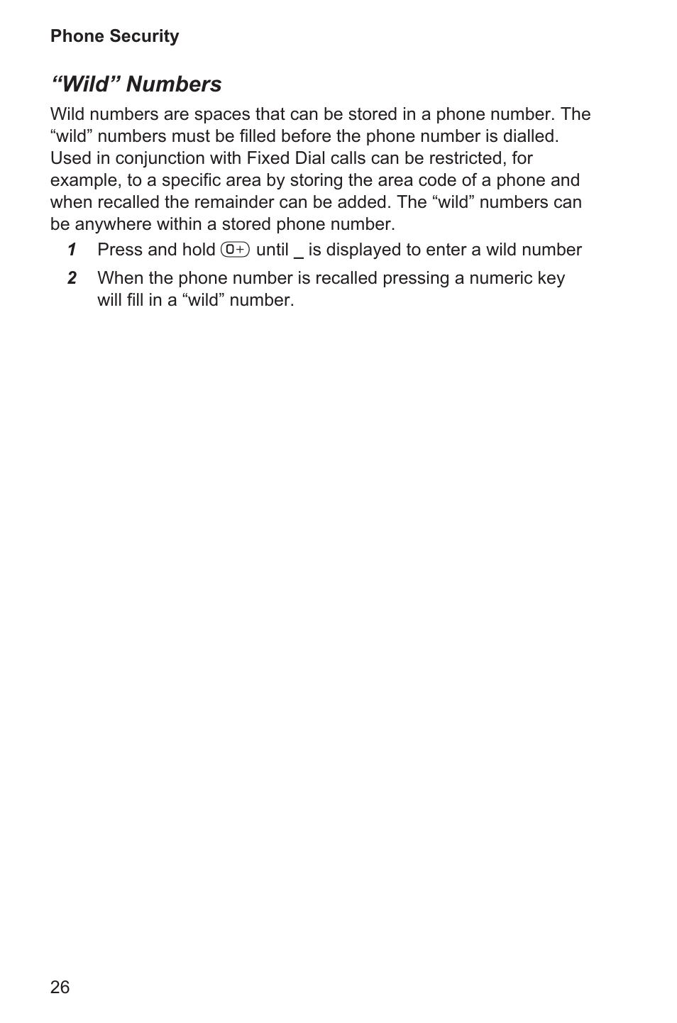 Wild” numbers | Panasonic EB-GD96 User Manual | Page 34 / 96