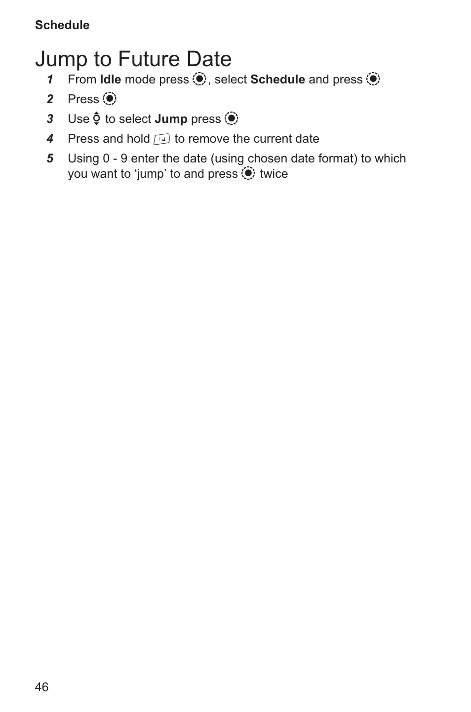Jump to future date 46, Jump to future date | Panasonic EB-GD96 User Manual | Page 54 / 96