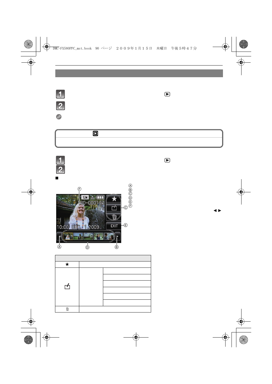 Organizing pictures ([easy org.]), Organizing pictures | Panasonic DMC-FX580 User Manual | Page 90 / 144