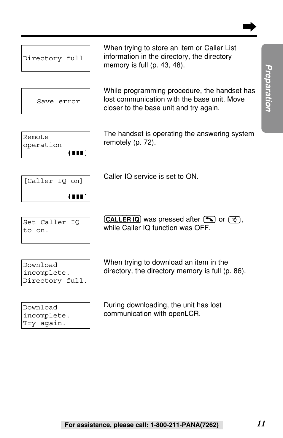 11 preparation | Panasonic KX-TG2257S User Manual | Page 11 / 96