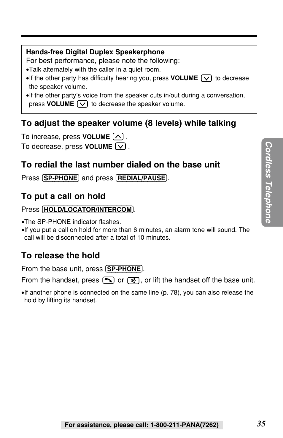 35 cordless telephone | Panasonic KX-TG2257S User Manual | Page 35 / 96