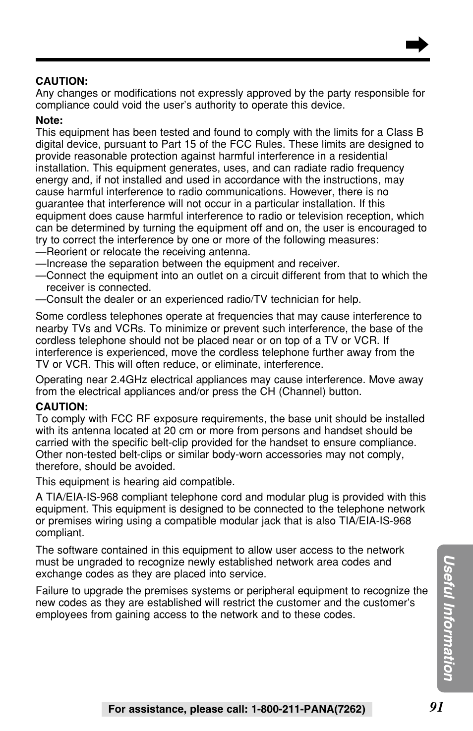 91 useful information | Panasonic KX-TG2257S User Manual | Page 91 / 96