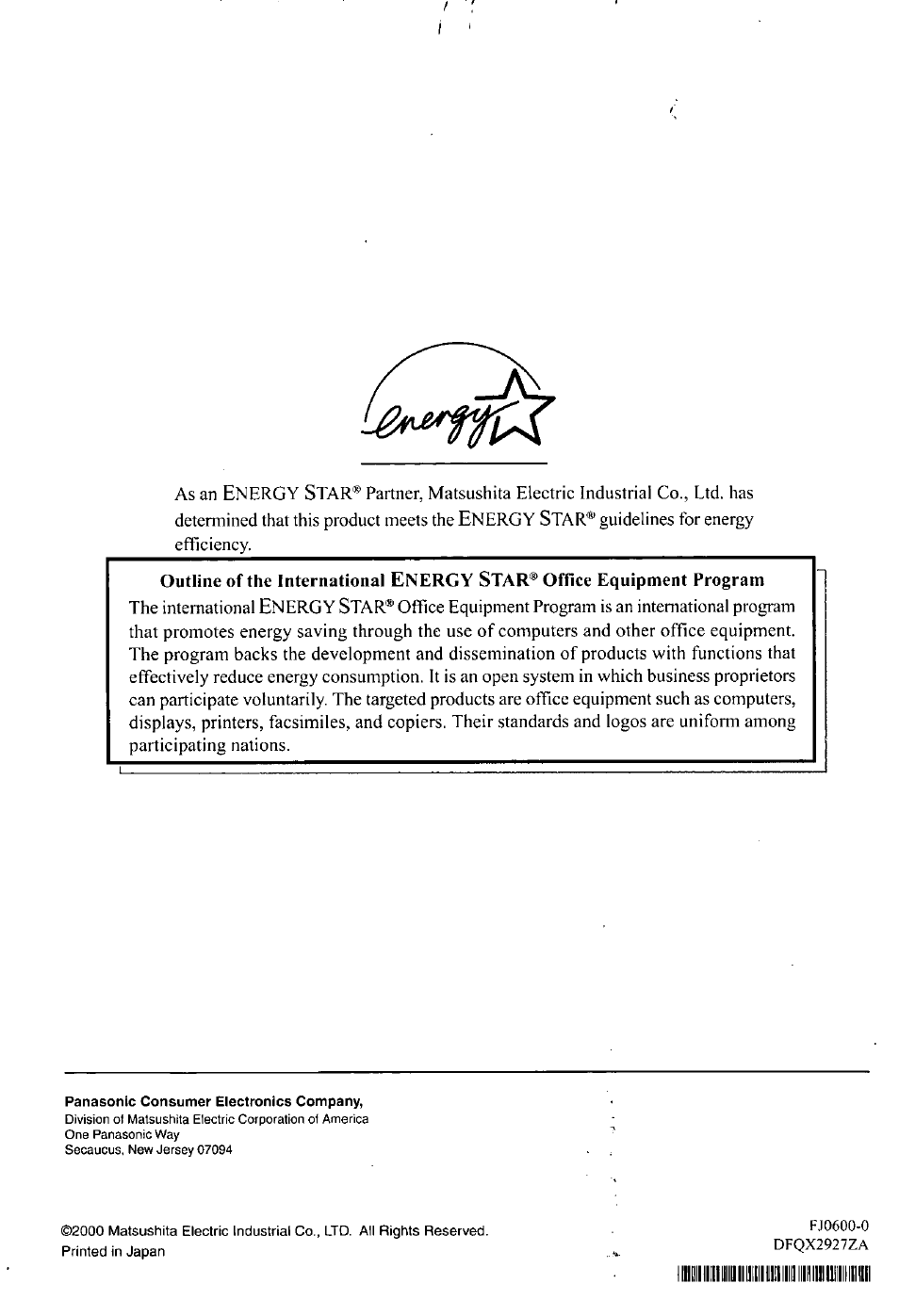 Panasonic CF-E1M User Manual | Page 64 / 64