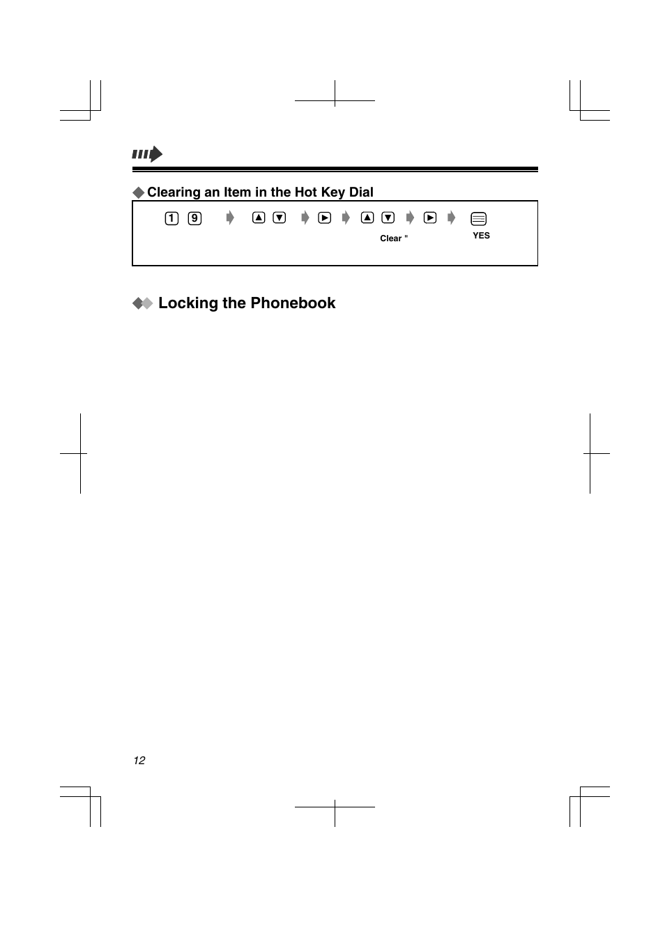 Locking the phonebook | Panasonic KX-TD7580 User Manual | Page 12 / 20