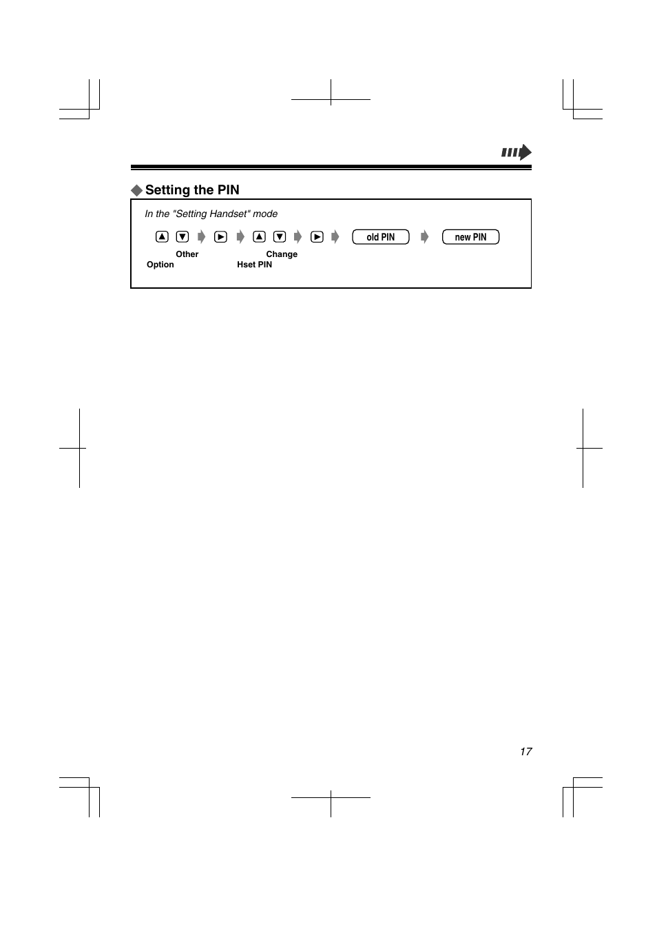 Setting the pin | Panasonic KX-TD7580 User Manual | Page 17 / 20