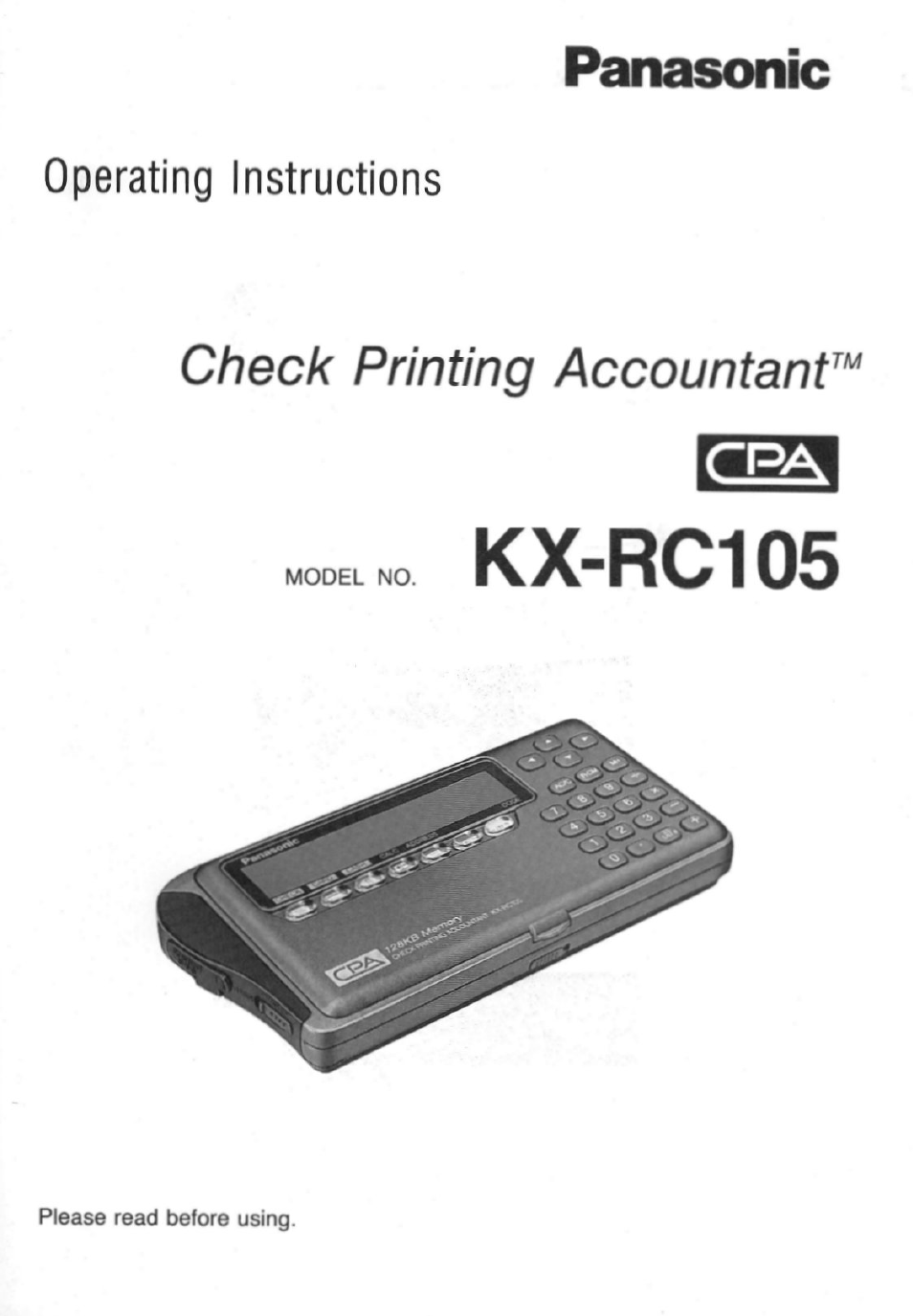 Panasonic KX-RC105 User Manual | 132 pages