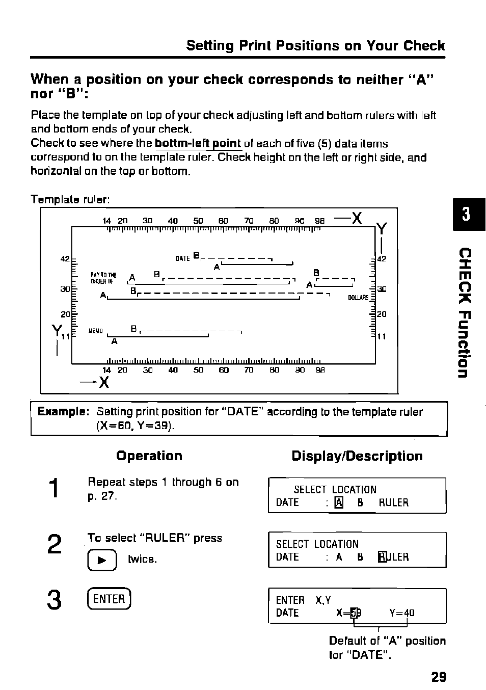 Operation, Display/description | Panasonic KX-RC105 User Manual | Page 29 / 132