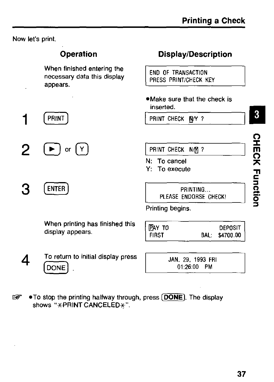 Display/description | Panasonic KX-RC105 User Manual | Page 37 / 132