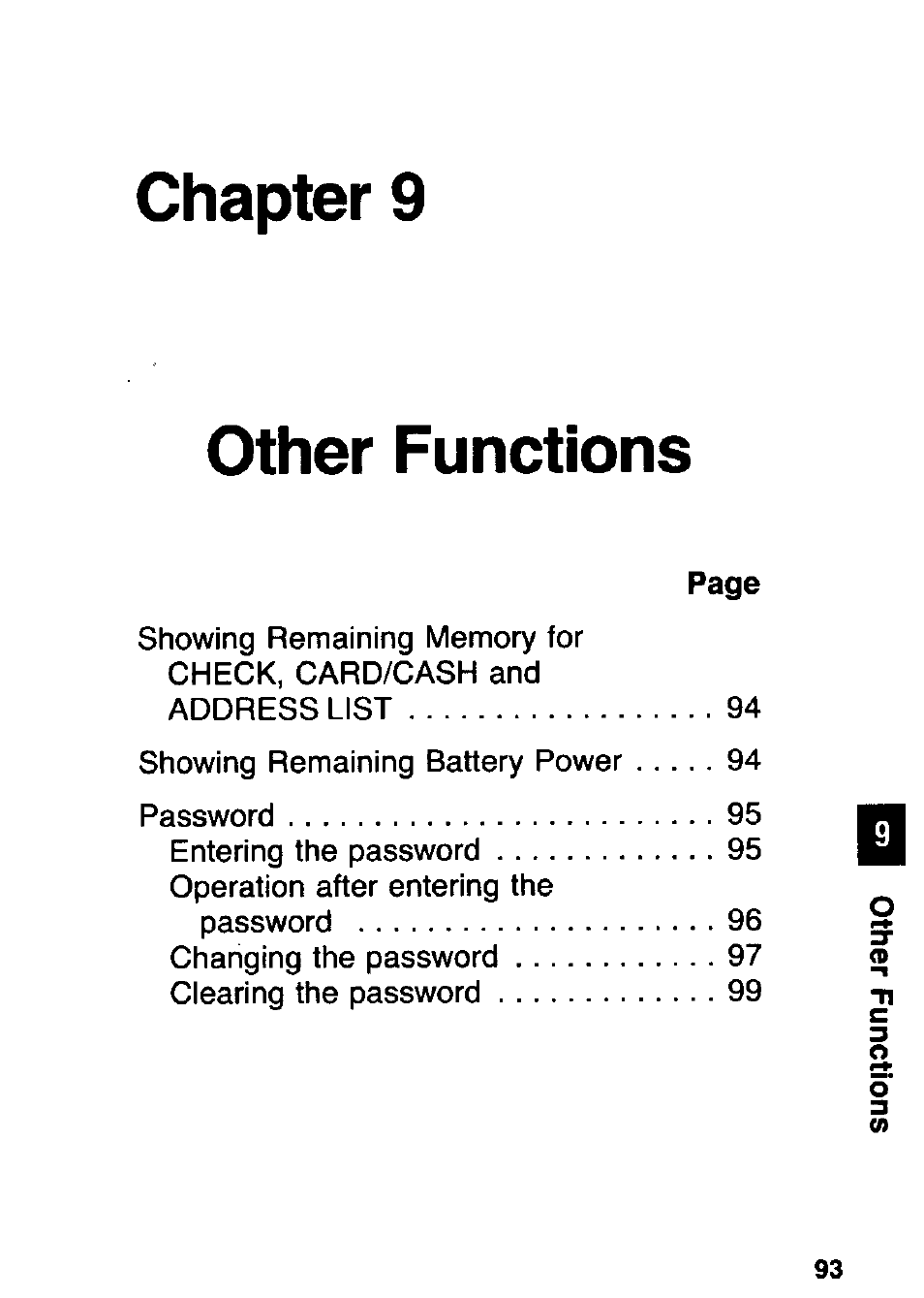 Chapter 9, Other functions, Chapter 9 other functions | Page | Panasonic KX-RC105 User Manual | Page 93 / 132
