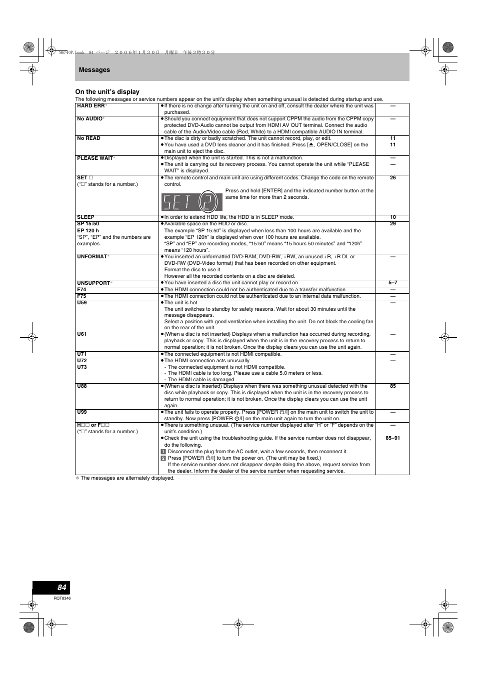 Panasonic DMR-EH75V User Manual | Page 84 / 104