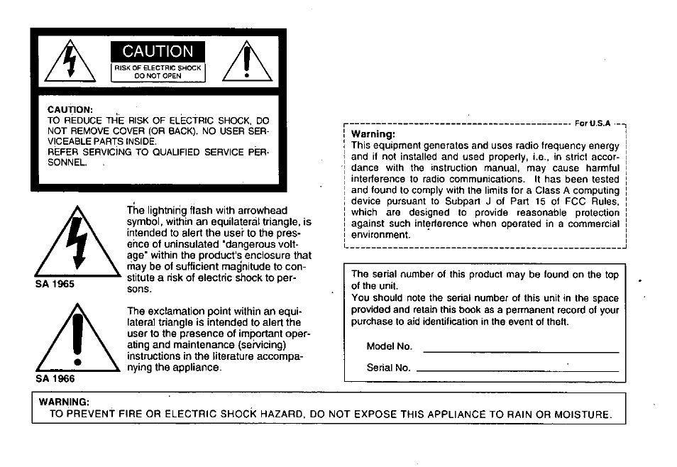 Caution | Panasonic WV-CPR650 User Manual | Page 2 / 48