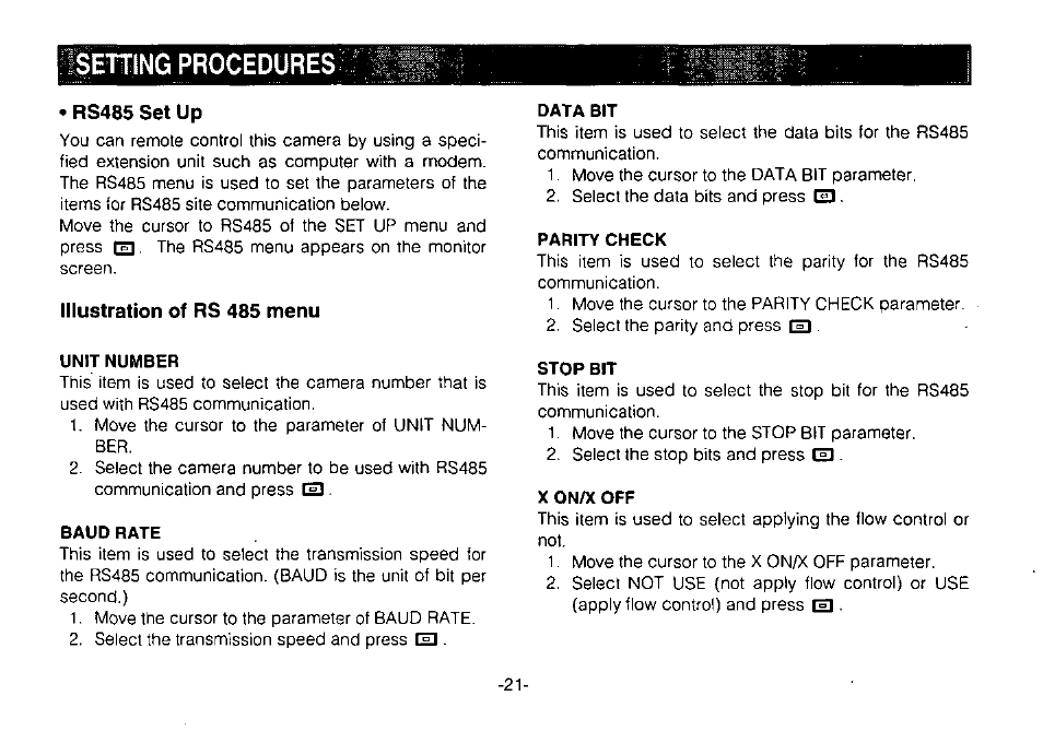 Panasonic WV-CPR650 User Manual | Page 23 / 48