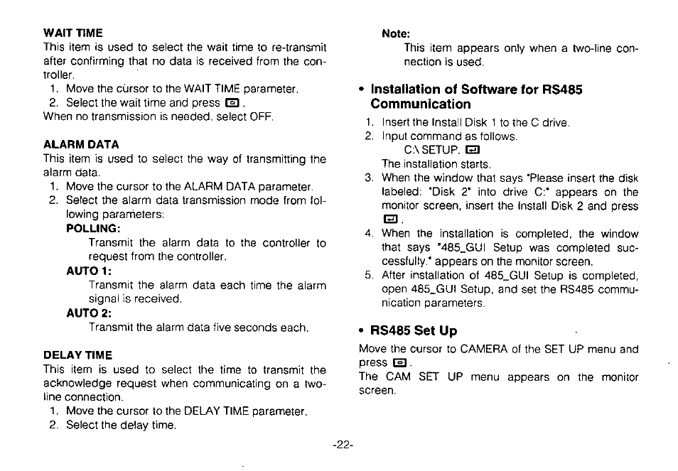 Panasonic WV-CPR650 User Manual | Page 24 / 48