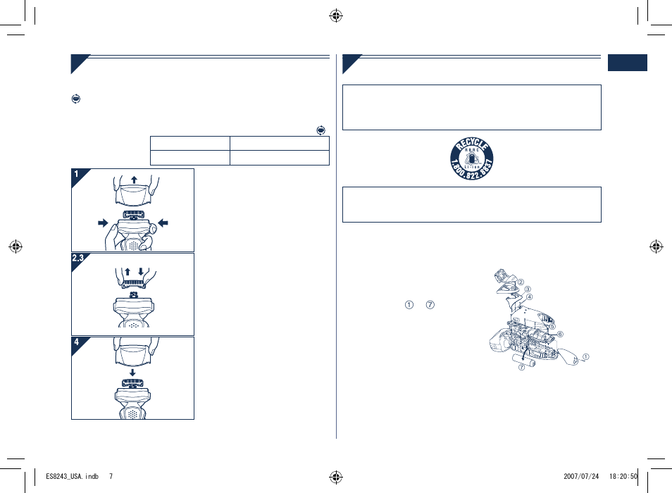 Panasonic ES8243 User Manual | Page 7 / 20