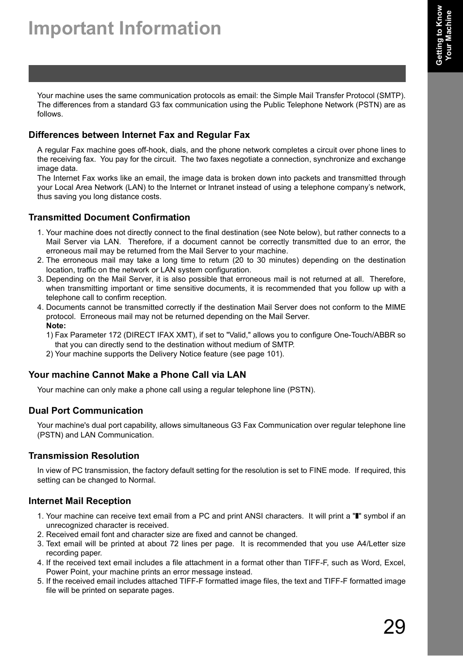 Important information | Panasonic DX-600 User Manual | Page 29 / 255