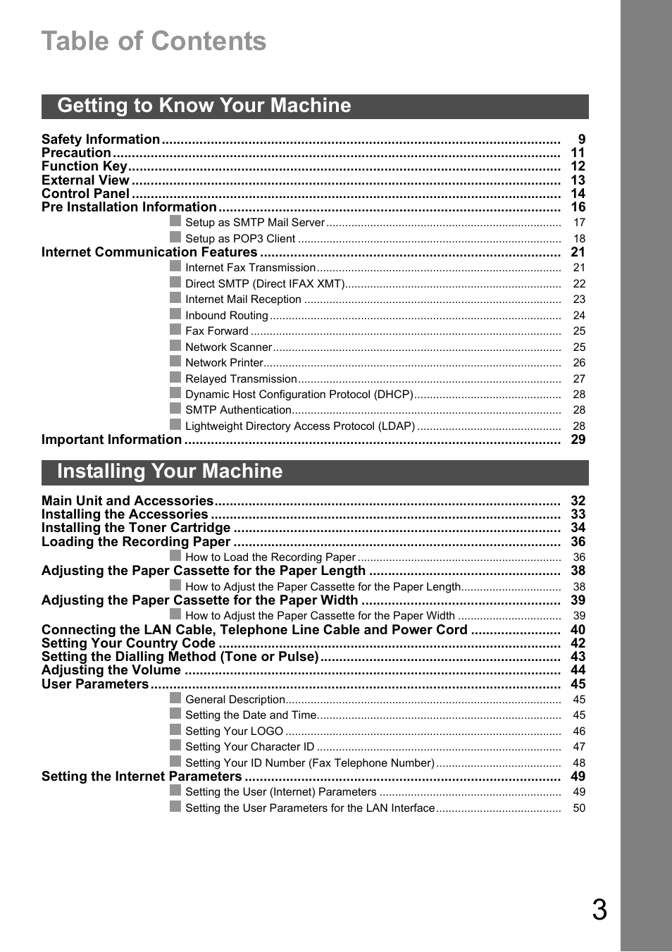 Panasonic DX-600 User Manual | Page 3 / 255