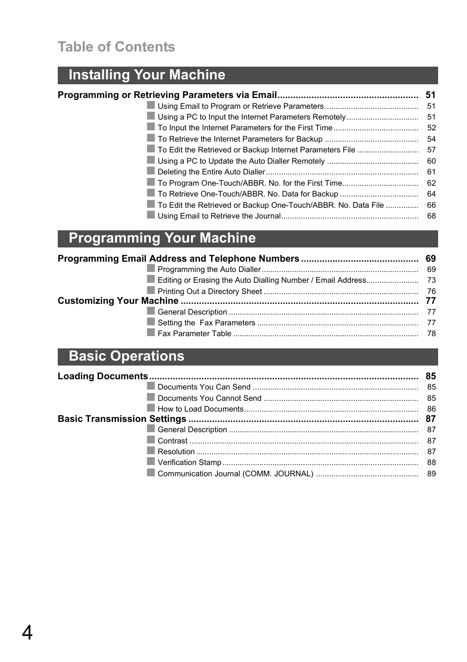 Panasonic DX-600 User Manual | Page 4 / 255