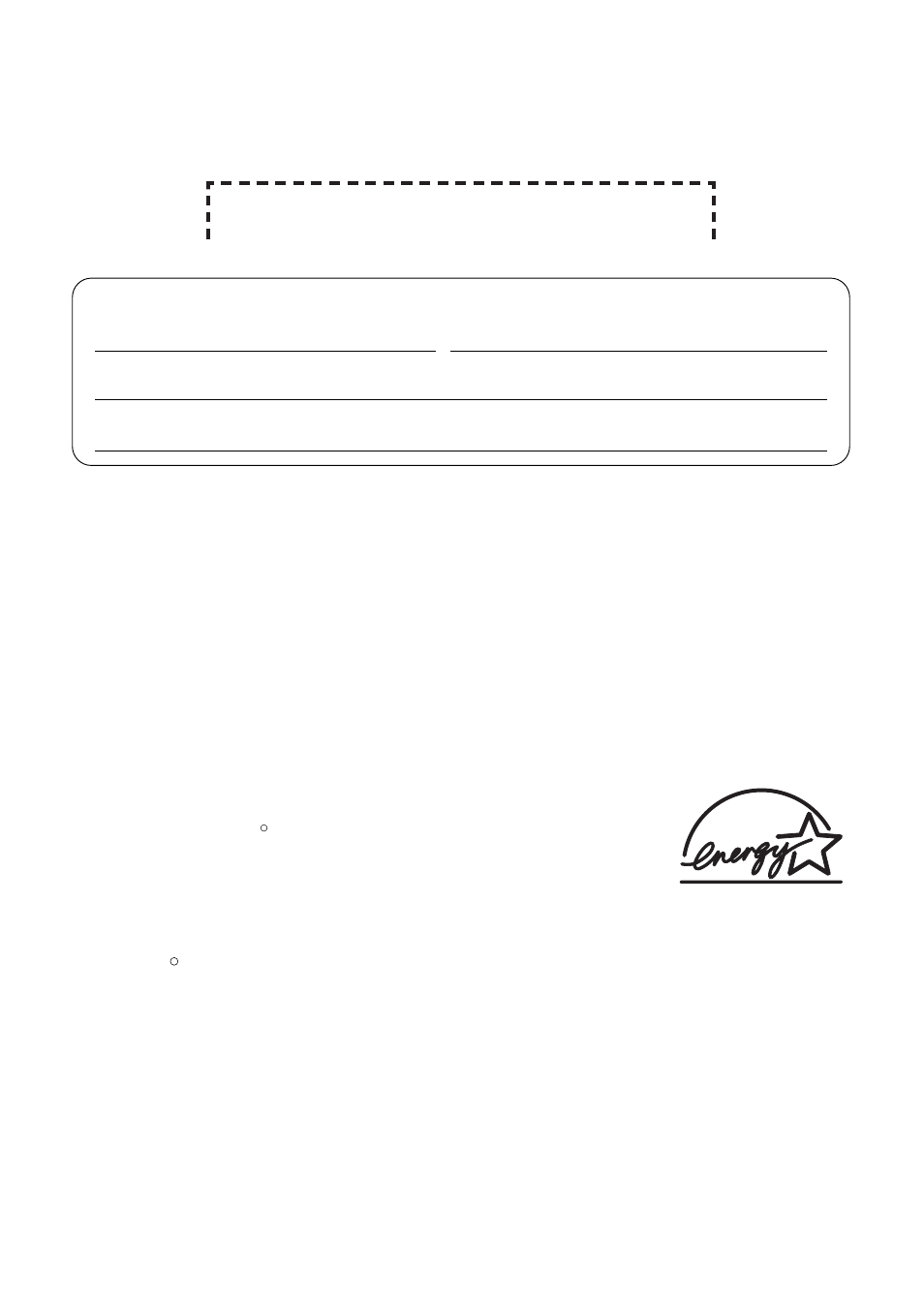 Attach your sales receipt here, Things you should keep a record of, Caution | Energy star, Trademarks | Panasonic KX-FPC165 User Manual | Page 2 / 112