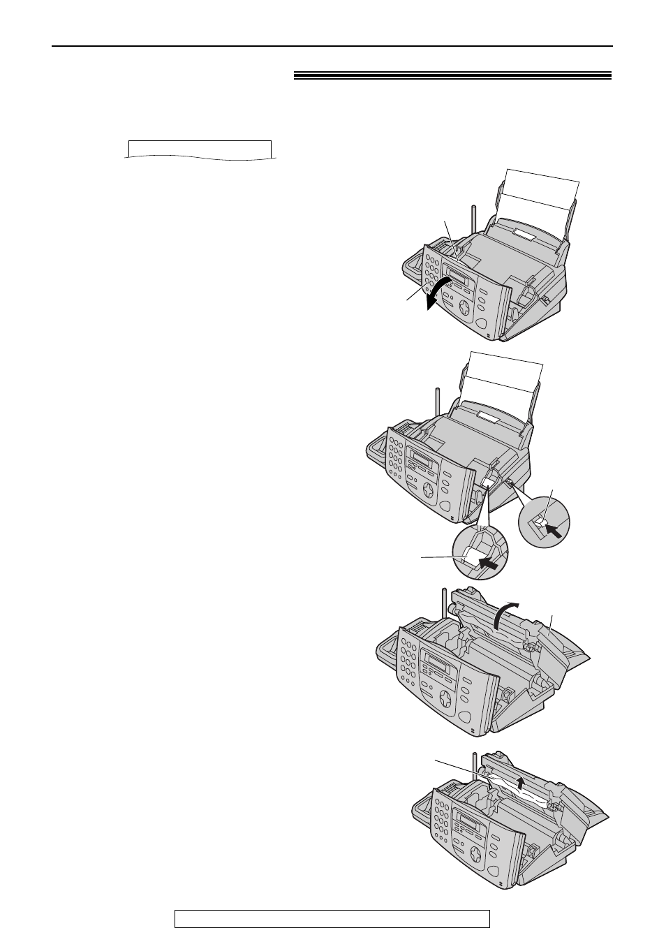 Jams, Recording paper jam | Panasonic KX-FPC165 User Manual | Page 98 / 112