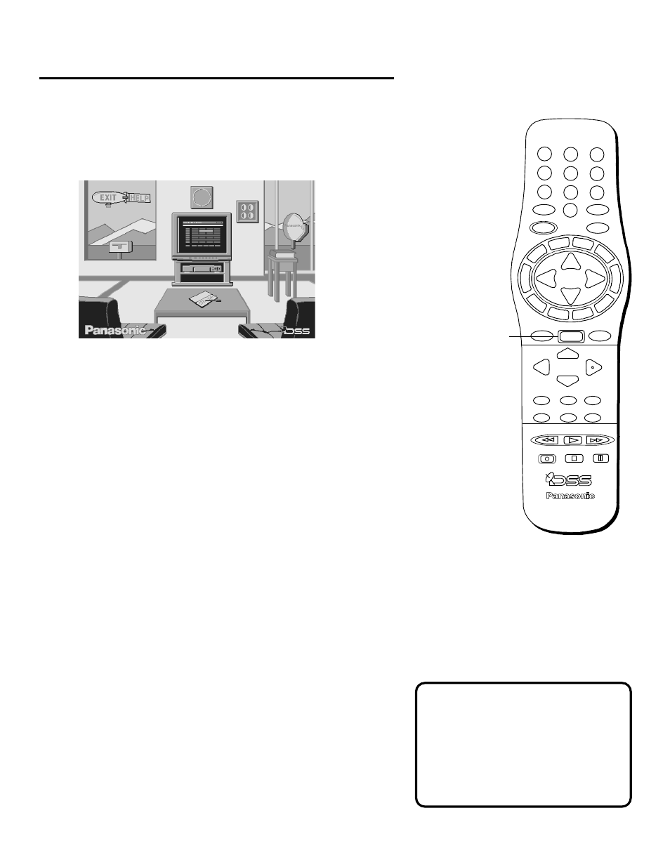 Using the menu system, Exit and help, Exiting a screen | Using help, The menu system using the menu system, Main menu won’t appear | Panasonic TU-IRD20 User Manual | Page 18 / 68