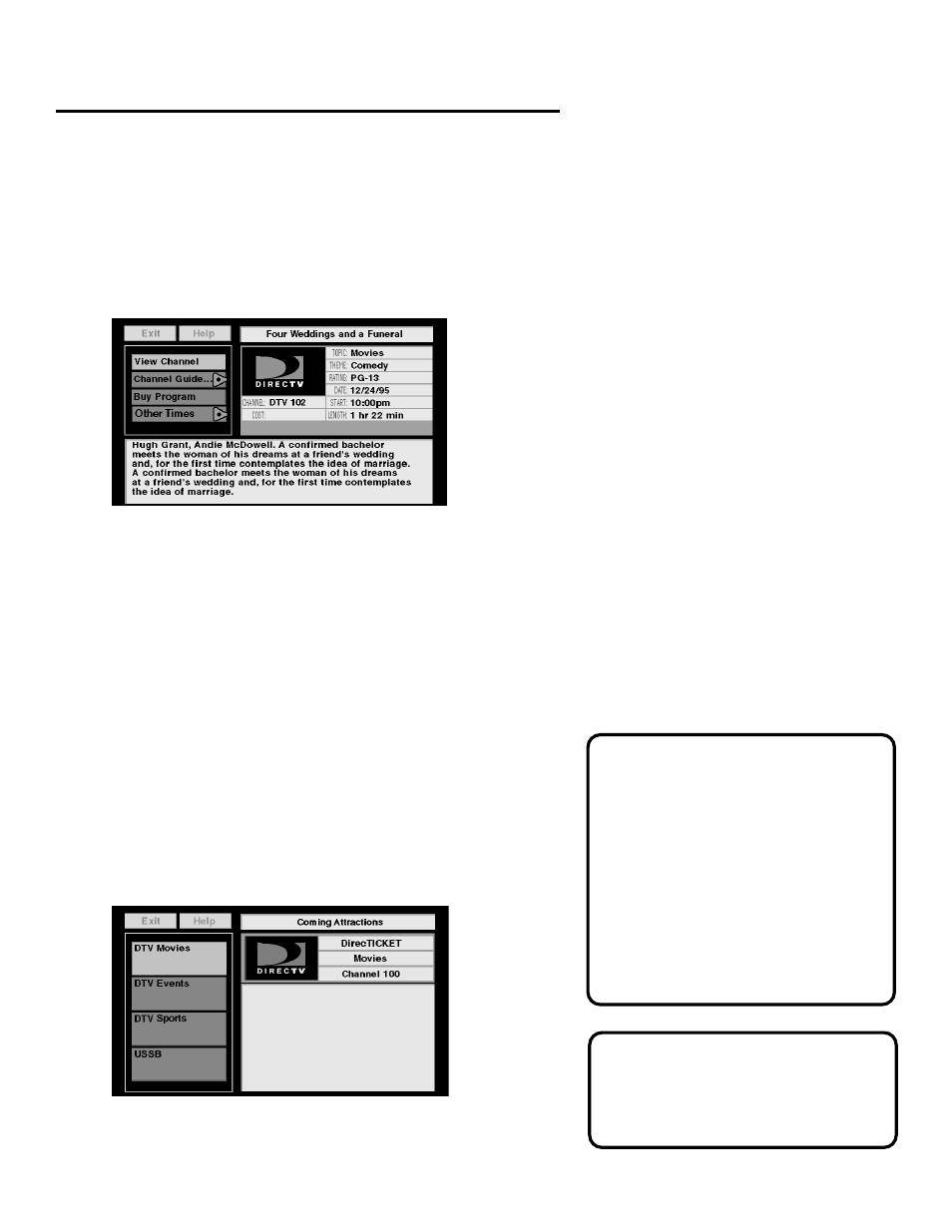Using the program guide for ppv programs, More features, Using the attractions guide | Panasonic TU-IRD20 User Manual | Page 28 / 68