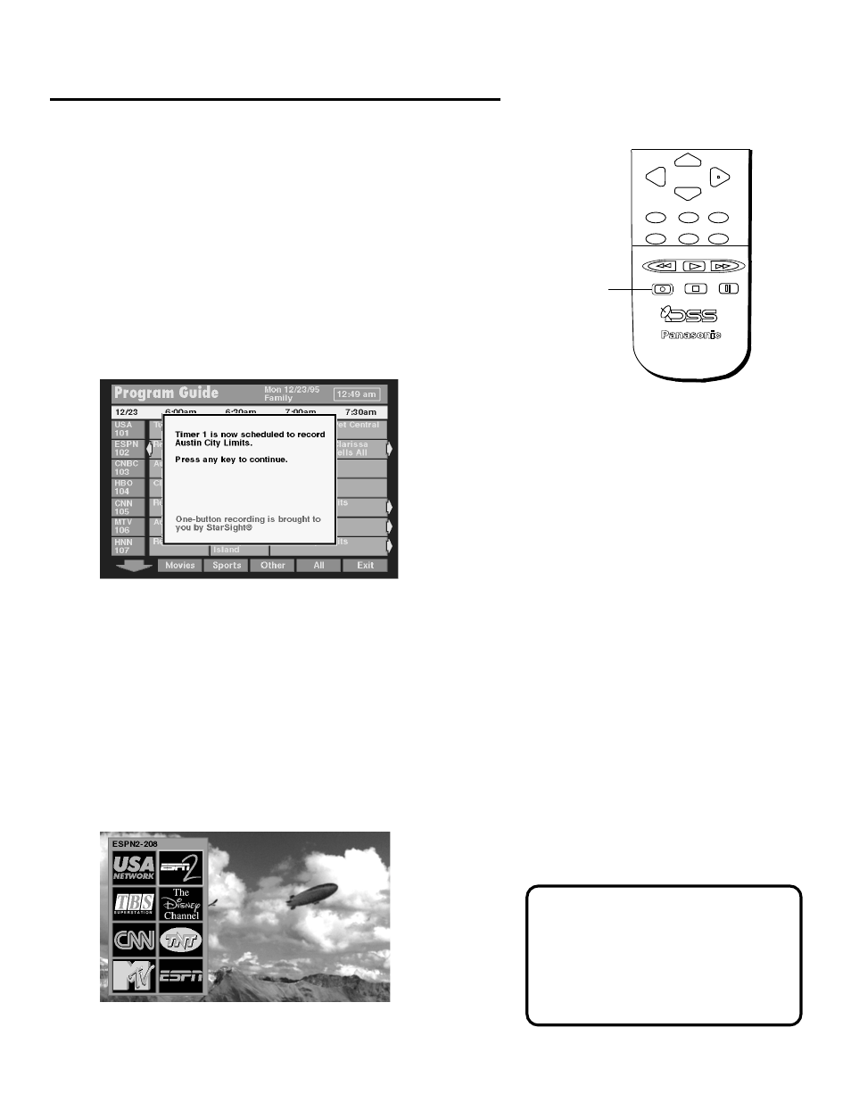 One-button recording, Using logo tune, More features | Editing one-button recording settings, One-button record tip | Panasonic TU-IRD20 User Manual | Page 33 / 68
