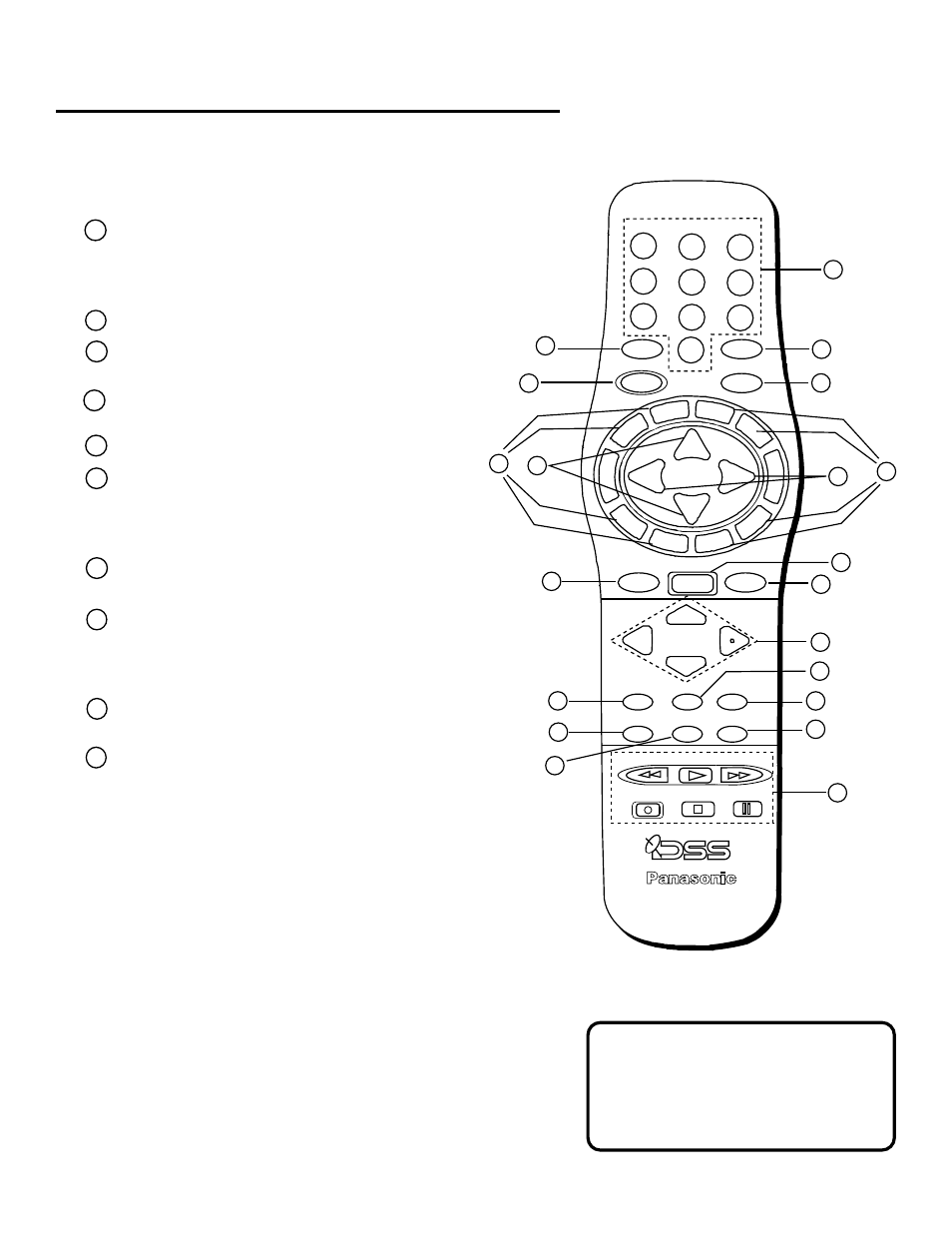 Remote control buttons, Reference | Panasonic TU-IRD20 User Manual | Page 50 / 68