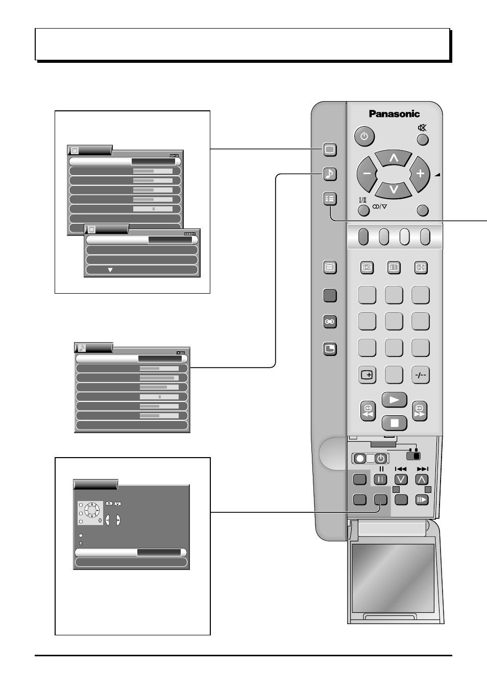 On-screen menu display from remote control | Panasonic TC-43P250H User Manual | Page 16 / 44