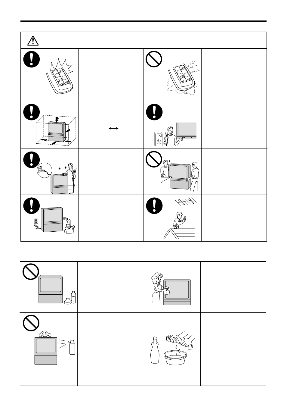 Cautions, 5warnings and cautions, Cleaning | Panasonic TC-43P250H User Manual | Page 5 / 44