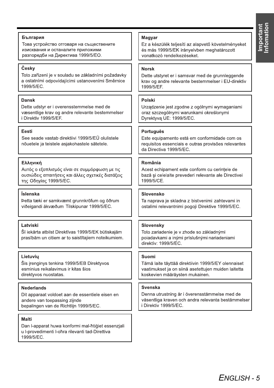 Panasonic PT-LB51NTE User Manual | Page 5 / 56