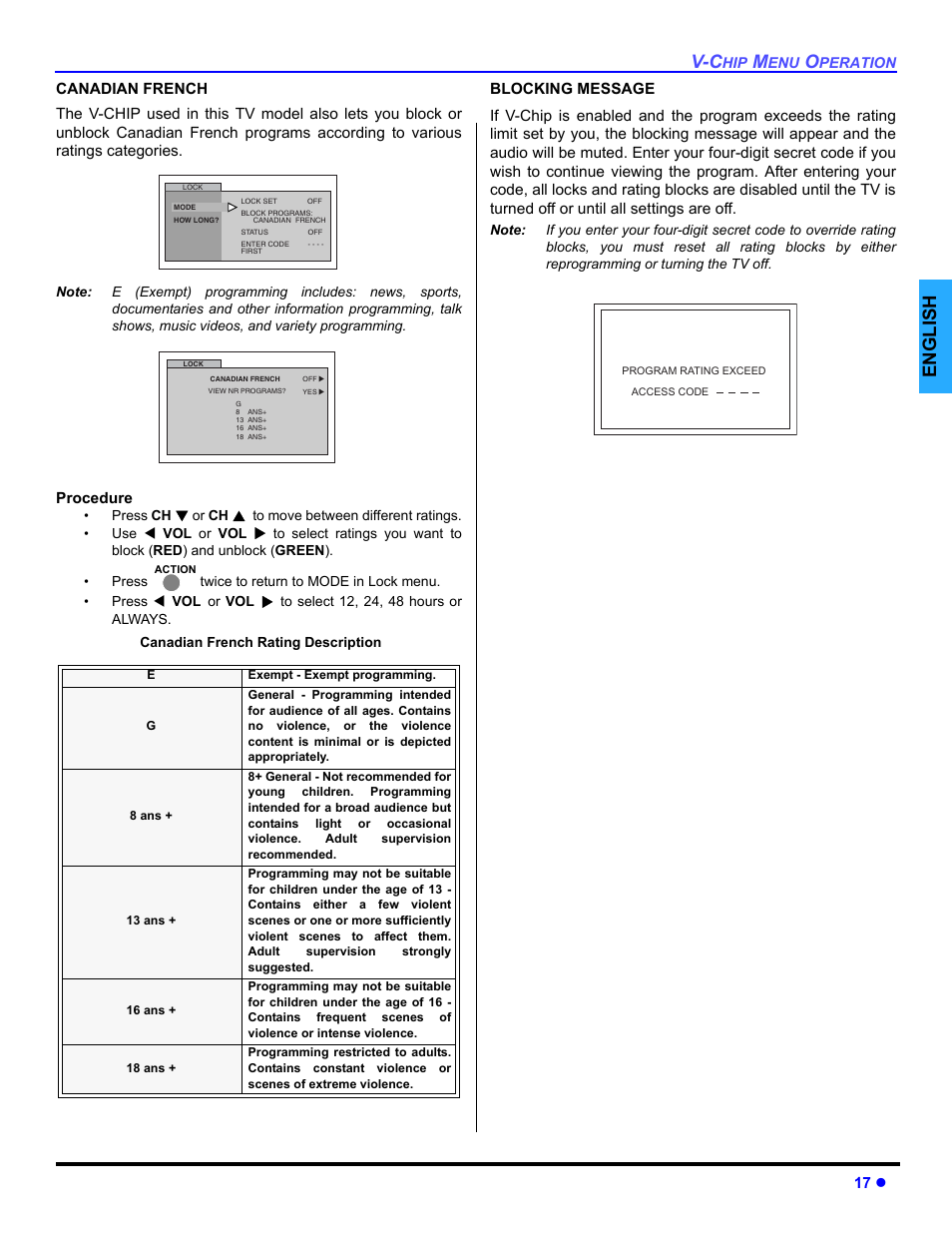 English | Panasonic CT-32E14 User Manual | Page 19 / 80