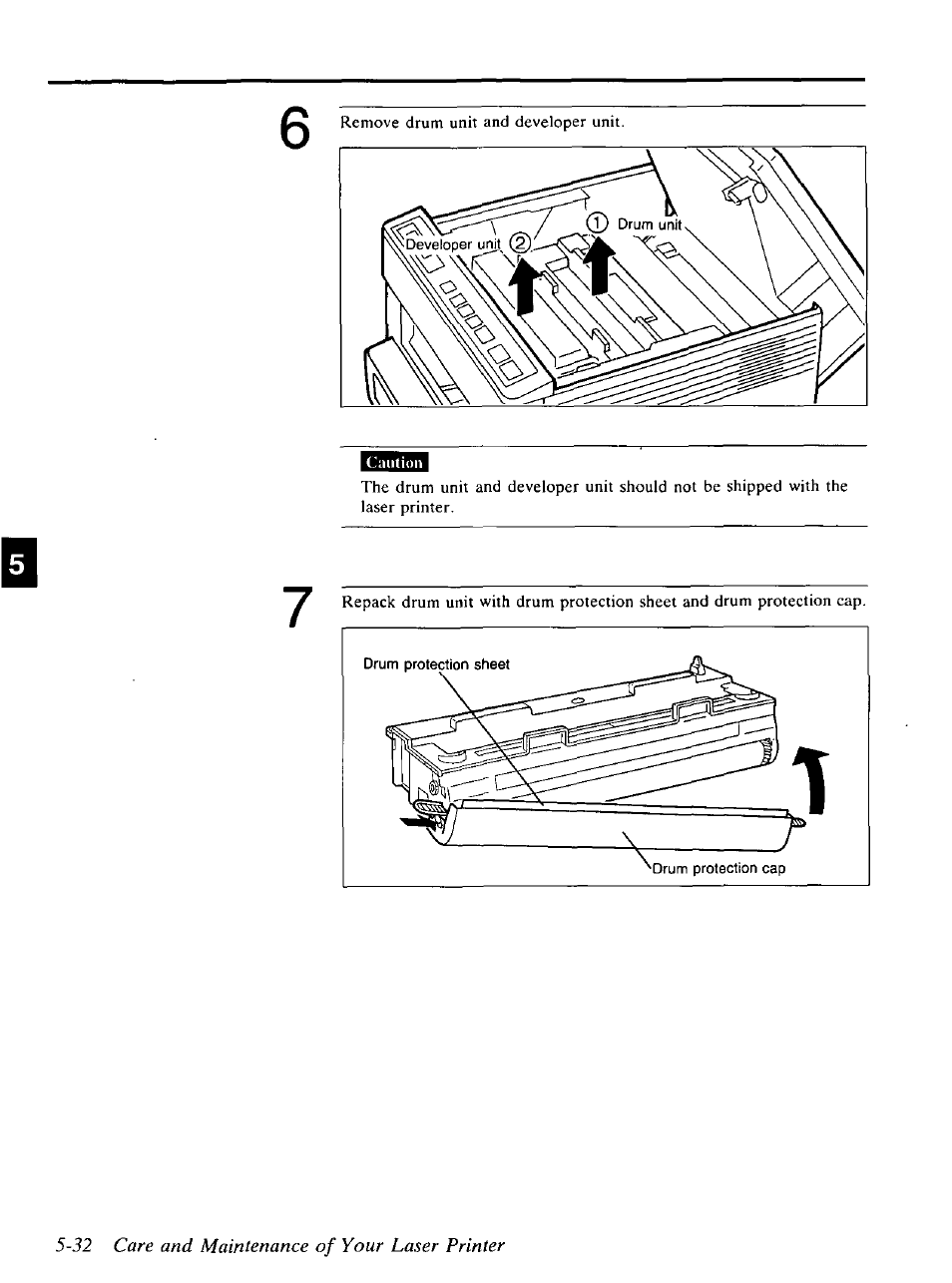 32 care and maintenance of your laser printer | Panasonic KX-P4440 User Manual | Page 126 / 152