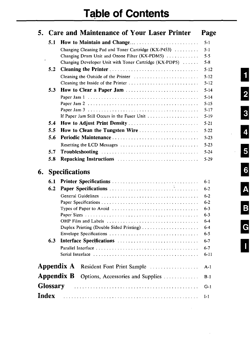 Panasonic KX-P4440 User Manual | Page 7 / 152