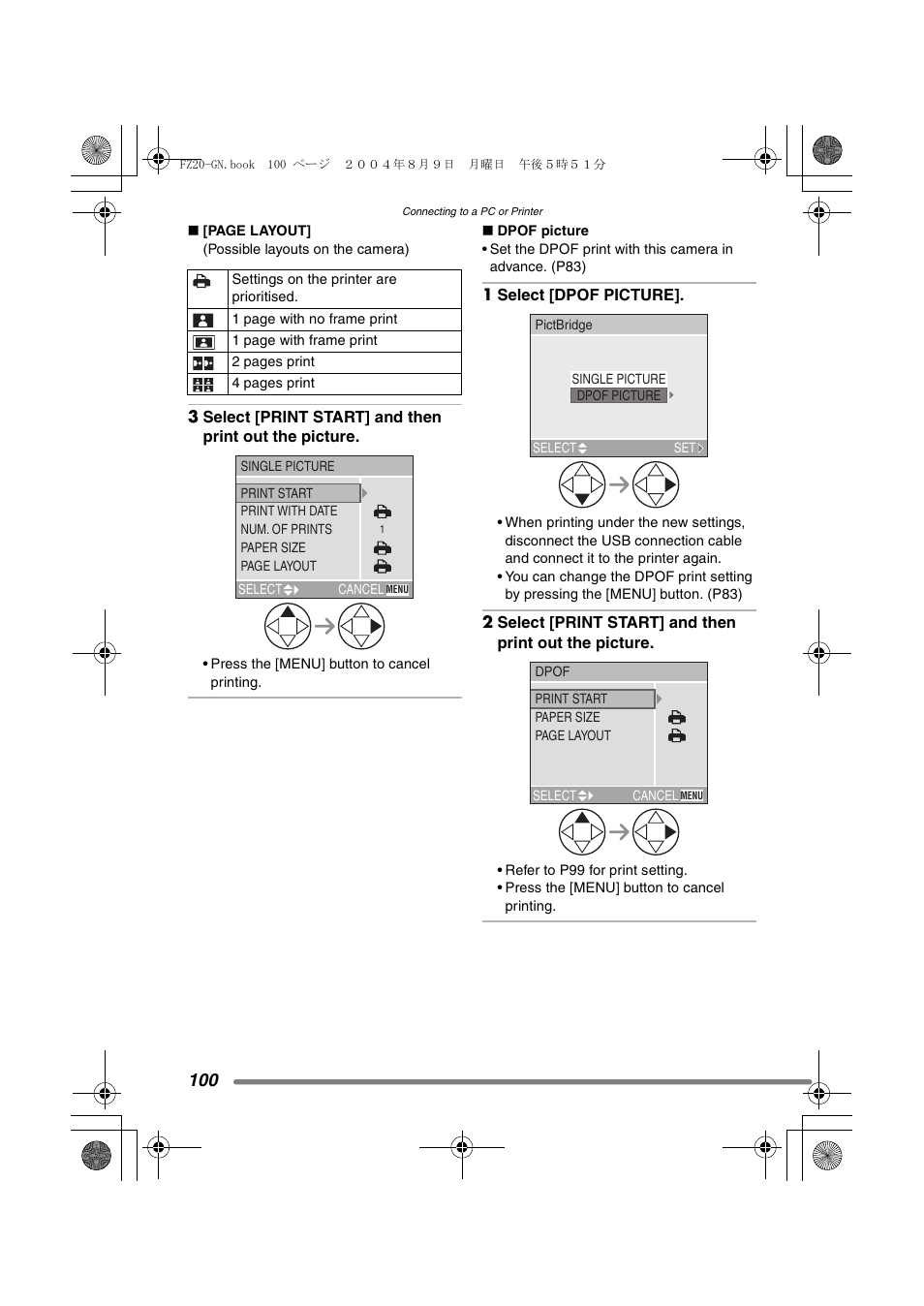 Panasonic DMC-FZ20GN User Manual | Page 100 / 116