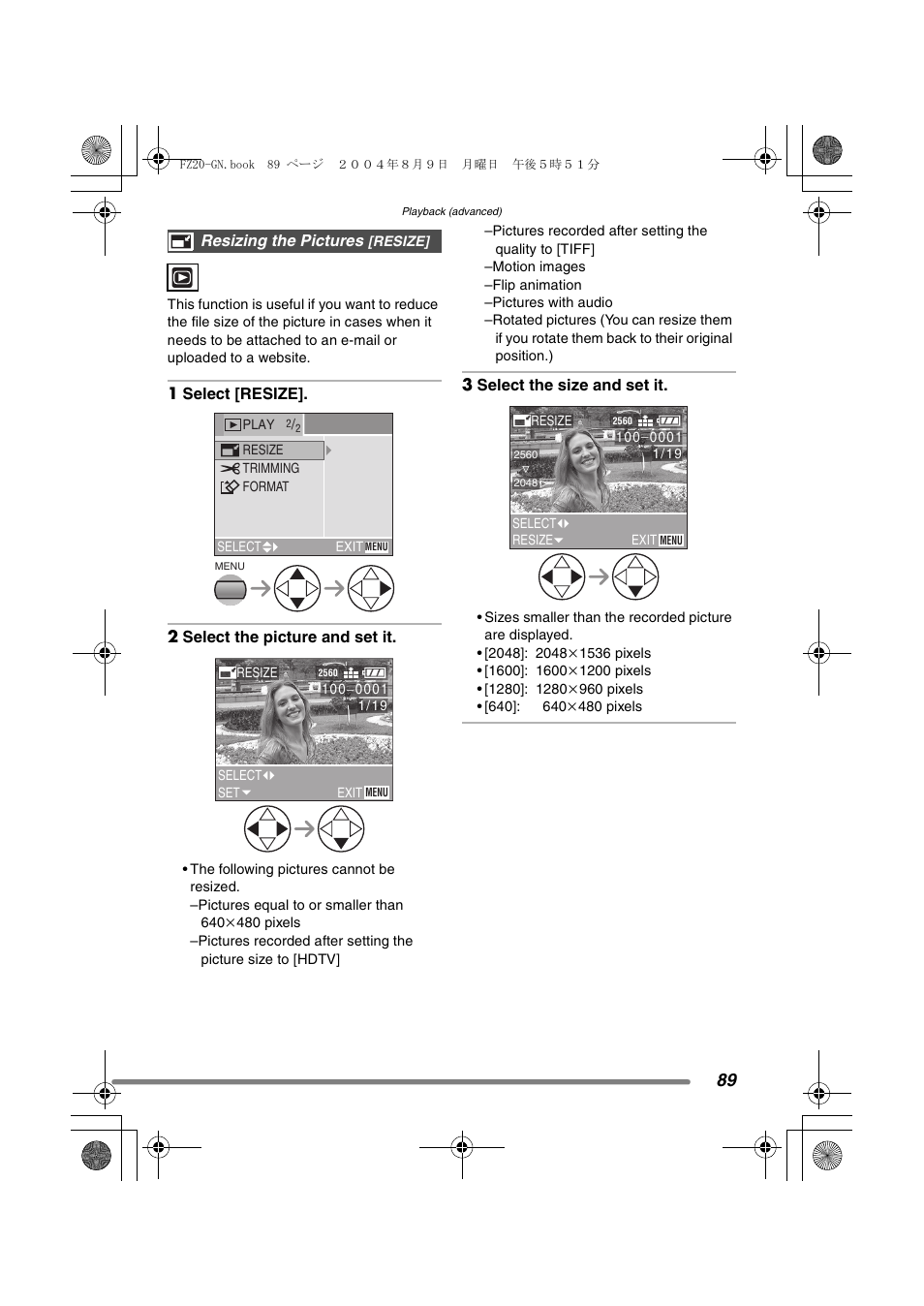 Panasonic DMC-FZ20GN User Manual | Page 89 / 116