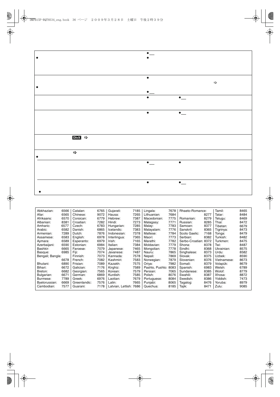 Changing the unit’s settings, Others | Panasonic DMP-B15 User Manual | Page 36 / 52