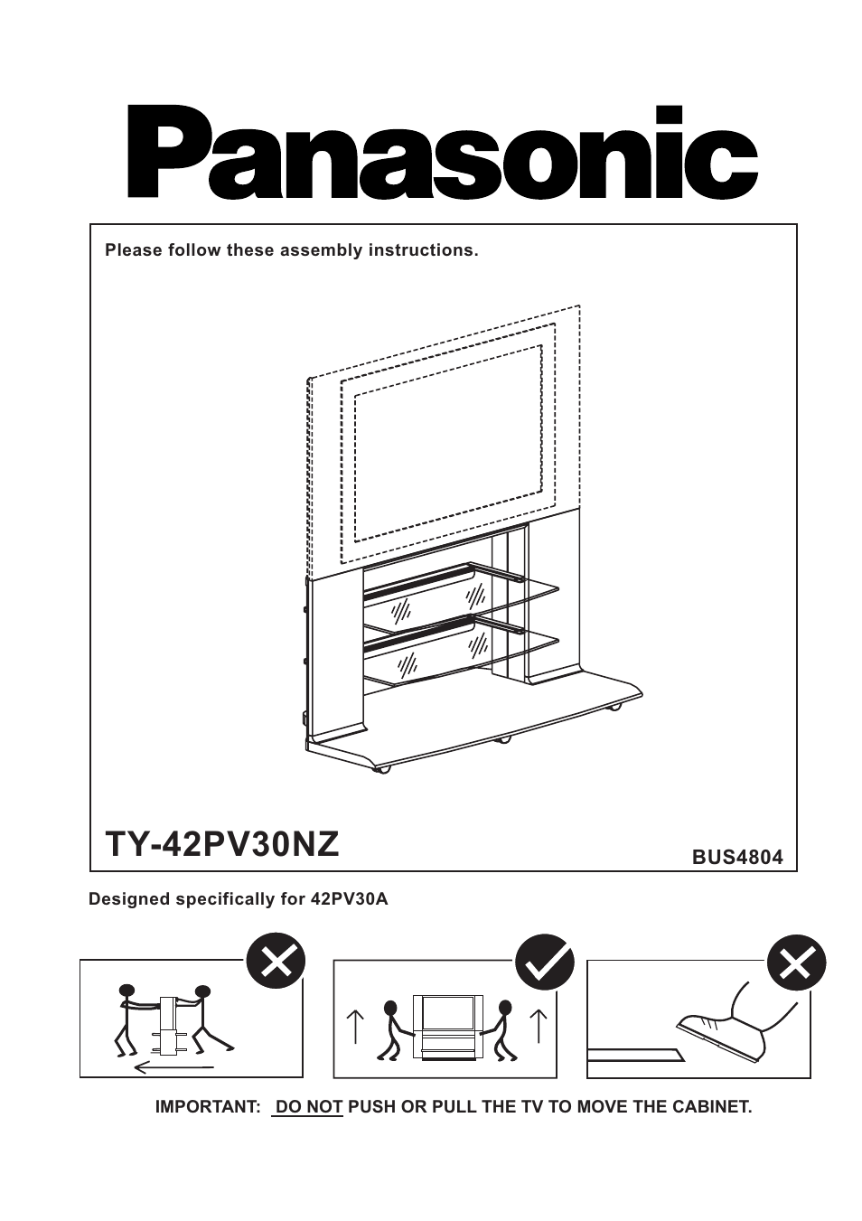 Panasonic TY-42PV30NZ User Manual | 18 pages