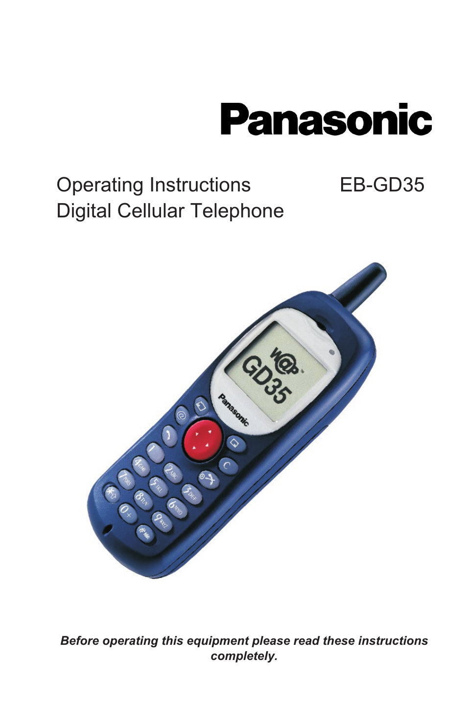 Panasonic EB-GD35 User Manual | 70 pages