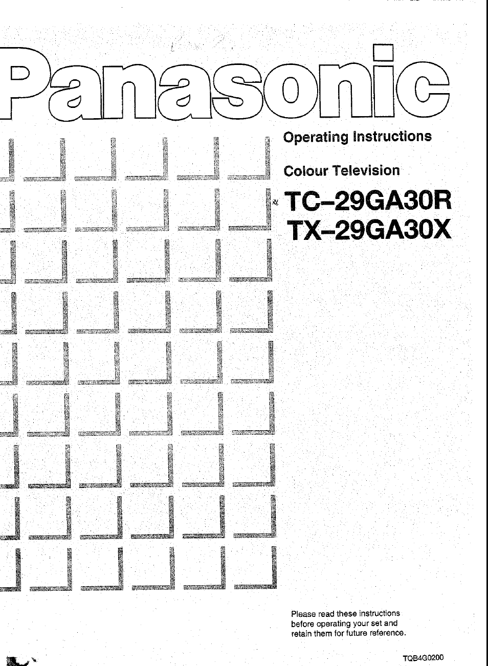 Panasonic TC-29GA30R User Manual | 44 pages